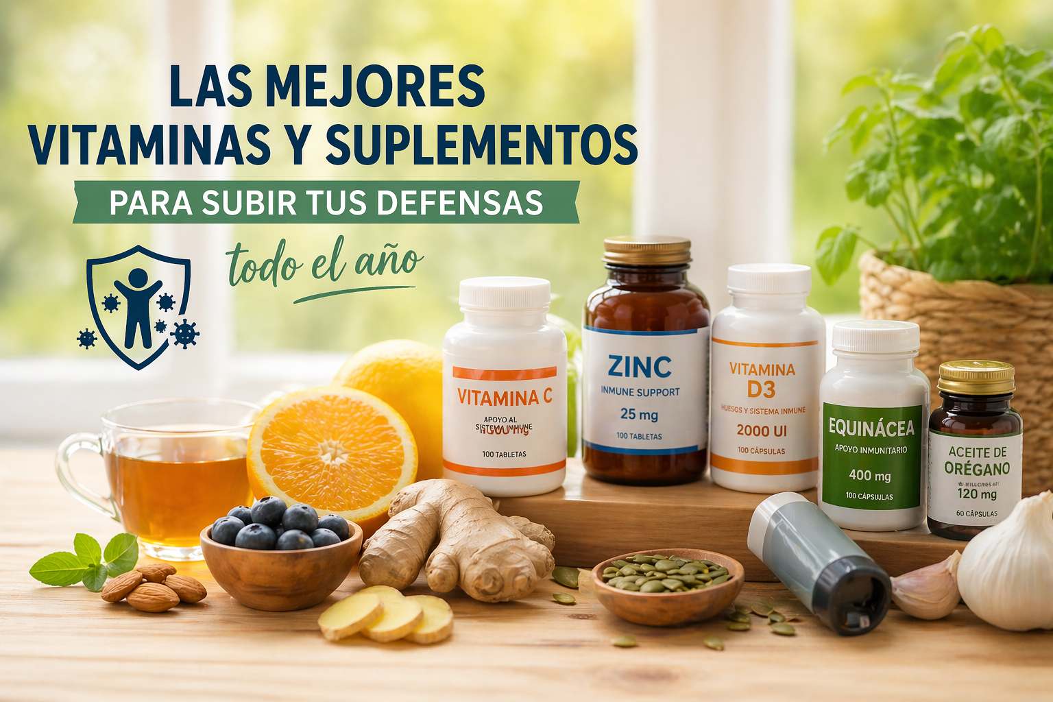 Las mejores vitaminas y suplementos para subir tus defensas todo el año