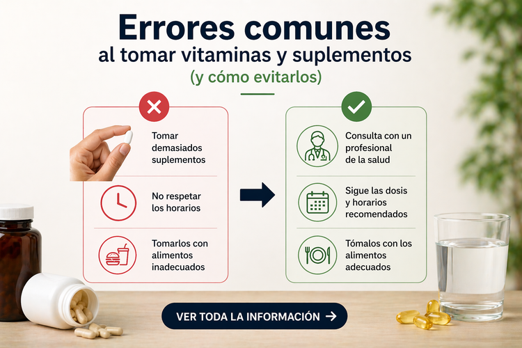 Errores comunes al tomar vitaminas y suplementos (y ¿Cómo evitarlos?)