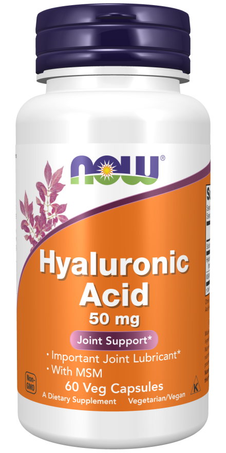 Now Ácido Hialurónico 50 mg, 60 Capsulas