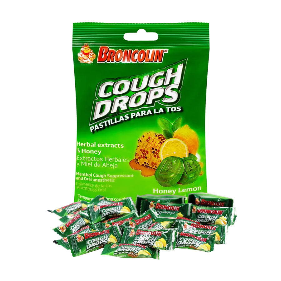 Broncolin Gotas de Caramelo de Miel y Limón, 22 Pastillas