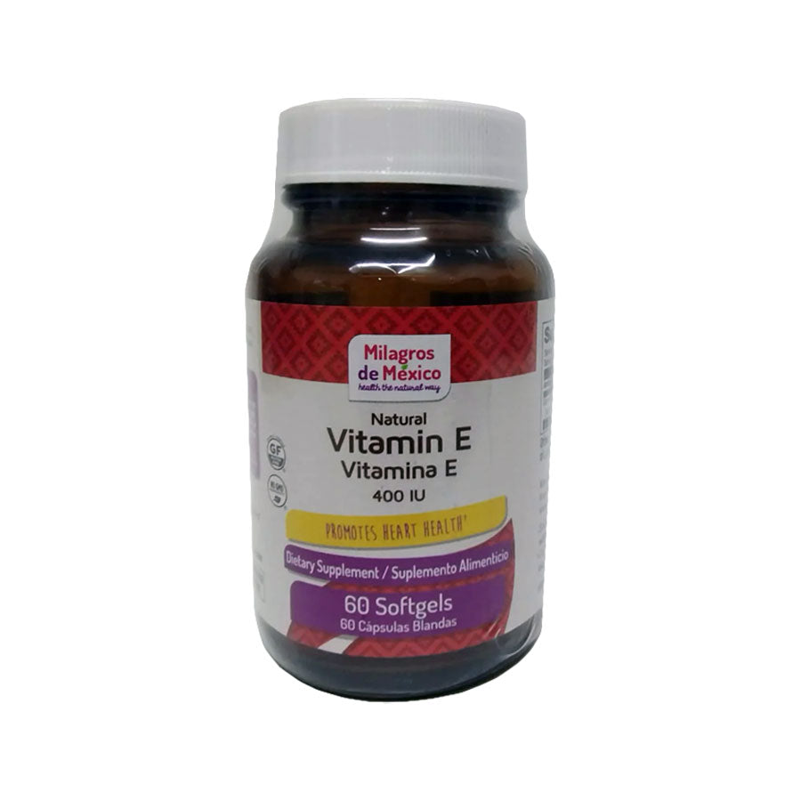 Milagros de Mexico Vitamina E, 60 Capsulas