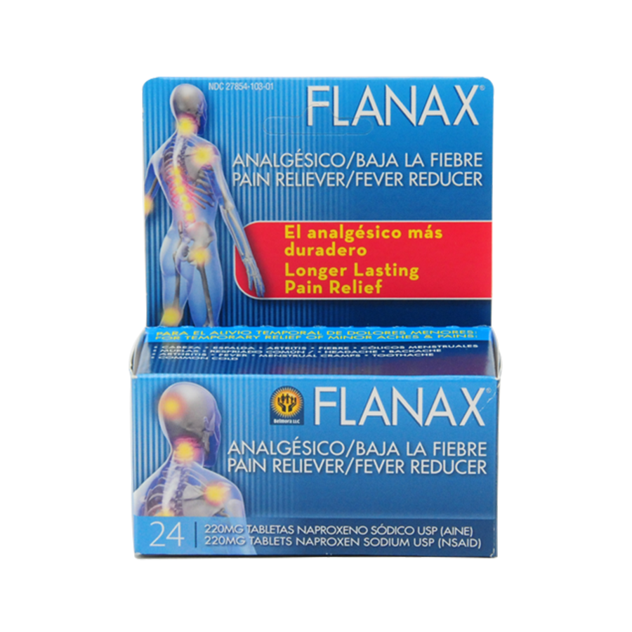 Flanax Analgesico Para La Fiebre, 24 Tabletas
