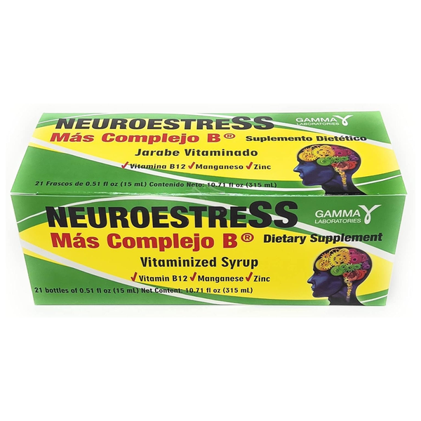 Neuroestress Jarabe Vitaminado con Vitamina B12, 21 Botellas