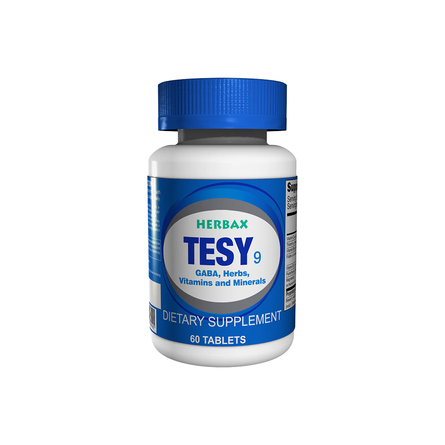 Herbax Tesy-9 Gaba, Hierbas, Vitaminas y Minerales, 60 cápsulas