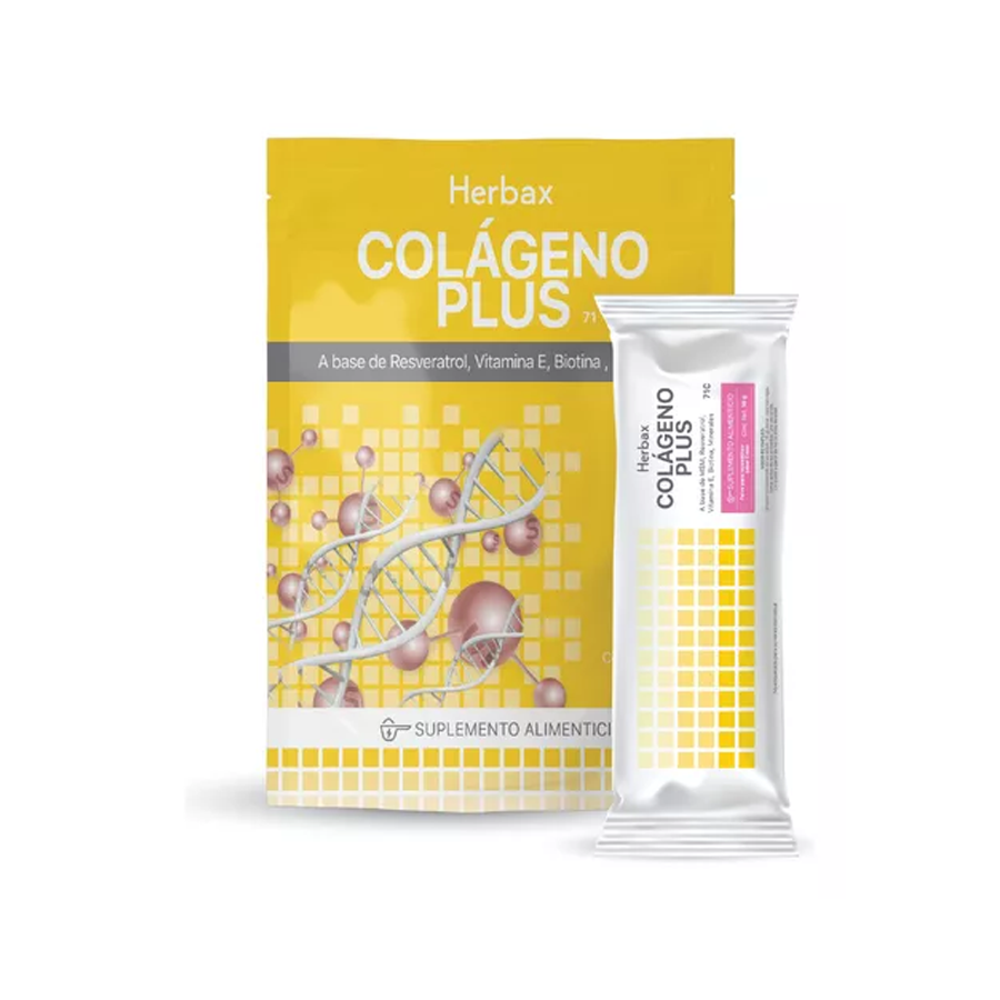 Herbax Colageno Plus a Base de MSM, Resveratrol, Vitamina E, Biotina, Minerales, 8.82 oz