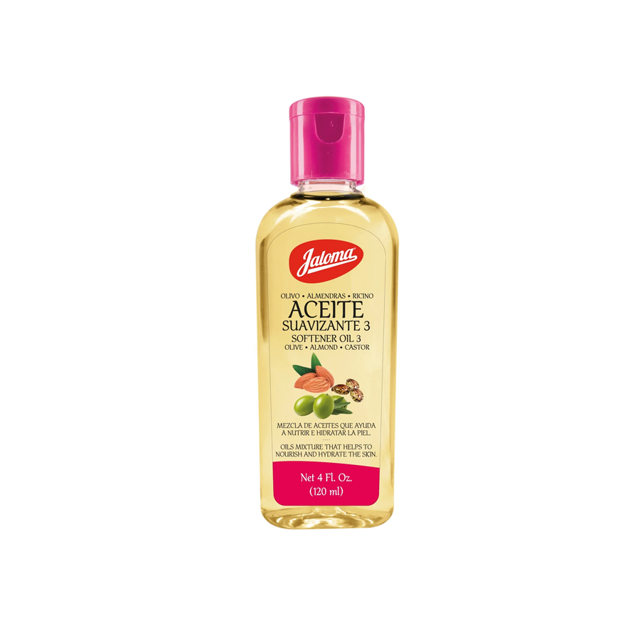 Jaloma Aceite Suavizante 3 Olivo, Almendras y Ricino, 4 oz