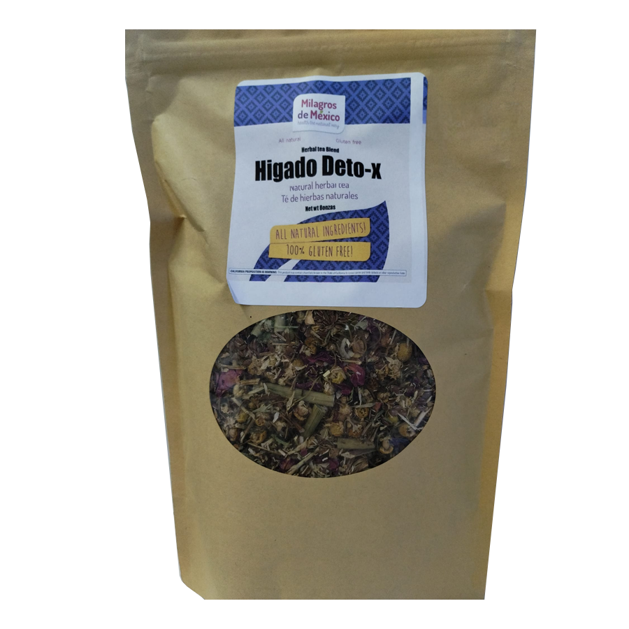 Milagros de Mexico Higado Deto-X Te de Hierbas Naturales, 8 oz