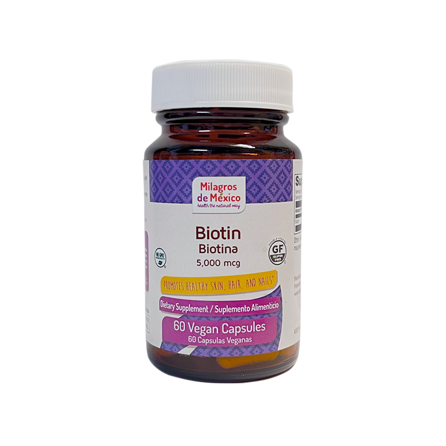 Milagros de Mexico Biotina 5000 Mcg, 60 Capsulas