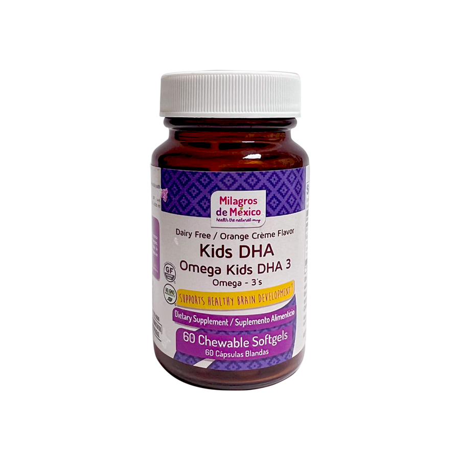 Milagros de Mexico Omega Kids DHA 3, 60 Capsulas Blandas