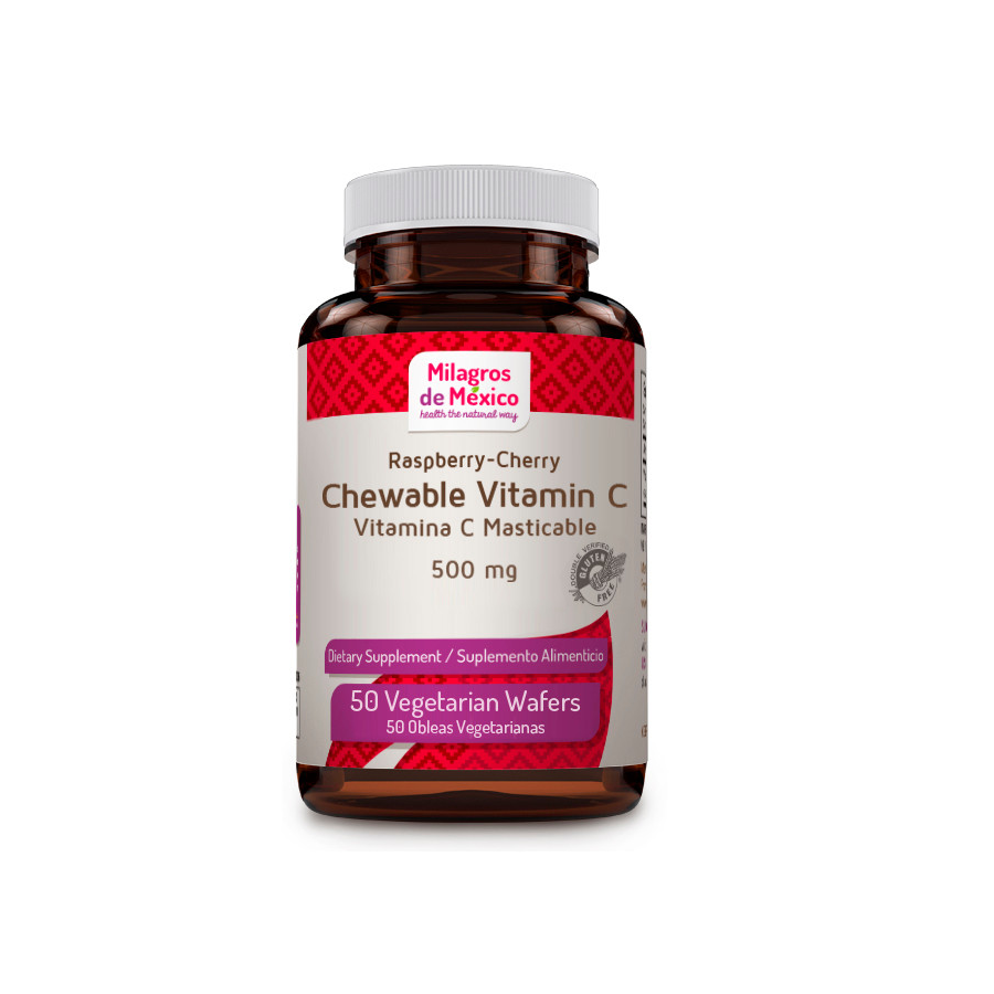 Milagros de Mexico Vitamina C Masticable, 50 Obleas Vegetarianas