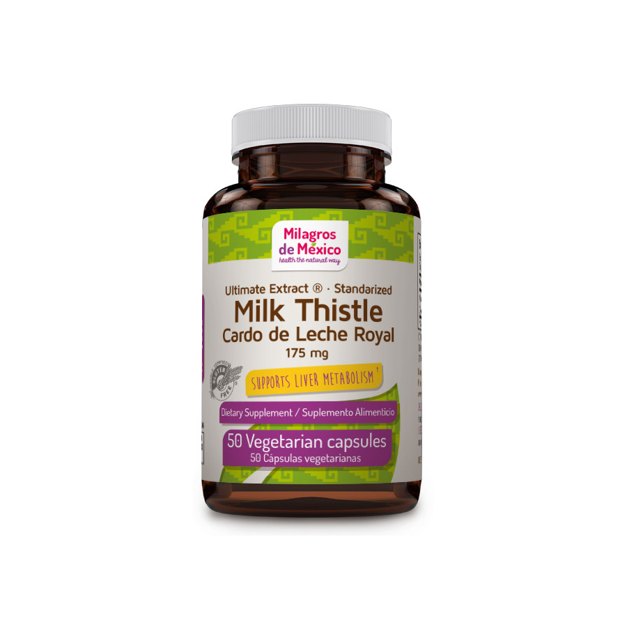 Milagros de Mexico Cardo De Leche Royal 175 mg, 50 Cápsulas