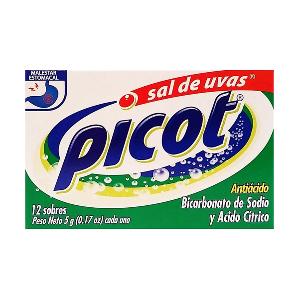 Picot Sal de Uvas Antiácido Efervescente, 12 Sobres