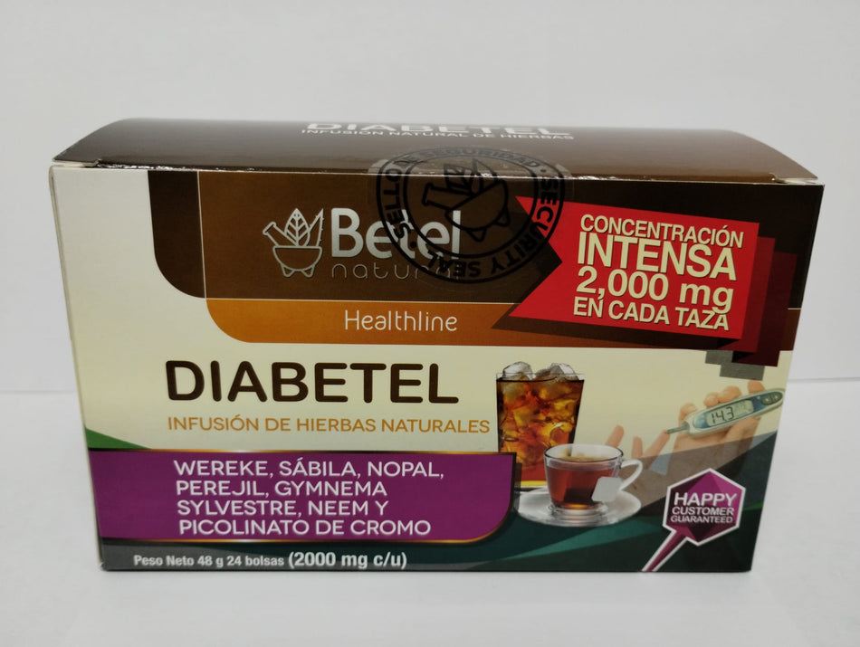 Betel Natural Diabetel Infusion de Hierbas Naturales, 24 Bolsas