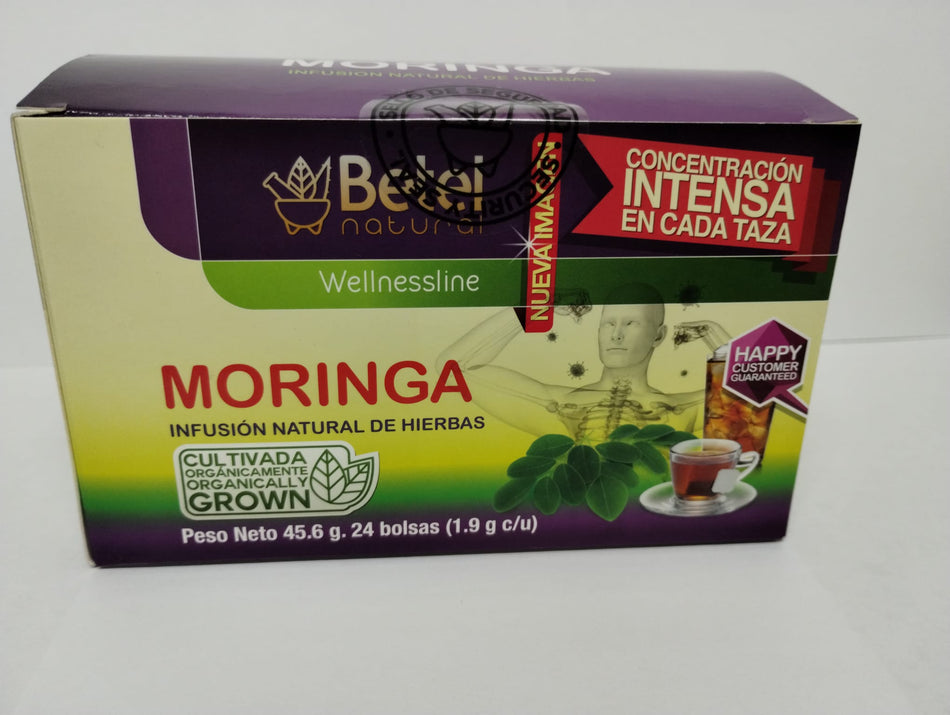 Betel Natural Moringa Infusion Natural de Hierbas, 24 Bolsas