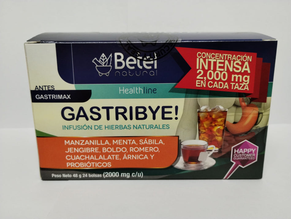 Betel Natural Gastribye Infusion de Hierbas Naturales, 24 Bolsas