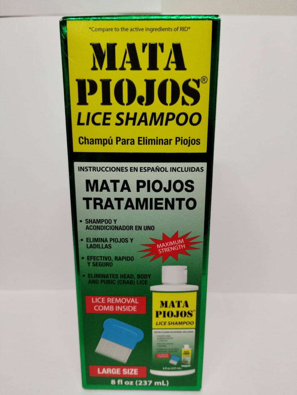 Mata Piojos Champu para Eliminar Piojos, 8 oz