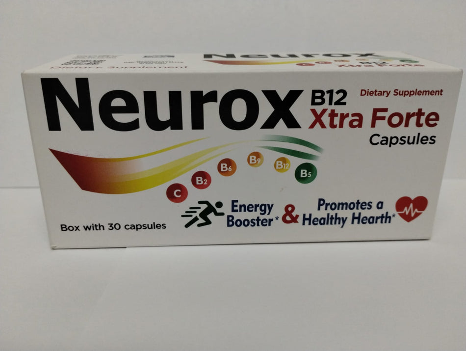 Neurox B12 Xtra Forte Refuerza la Energía y Favorece El Corazón, 30 Capsulas