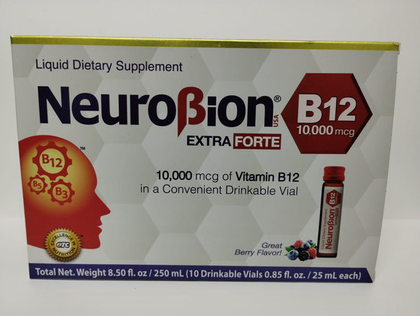 Neurobion Extra Forte B12 10,000 mcg, 10 Microbotellas