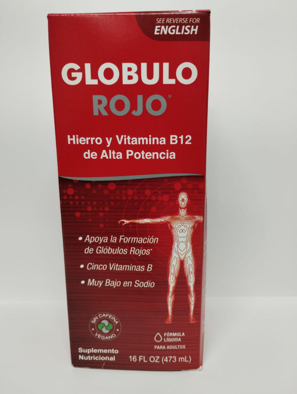 Globulo Rojo Hierro y Vitamina B12 de Alta Potencia Jarabe, 16 oz