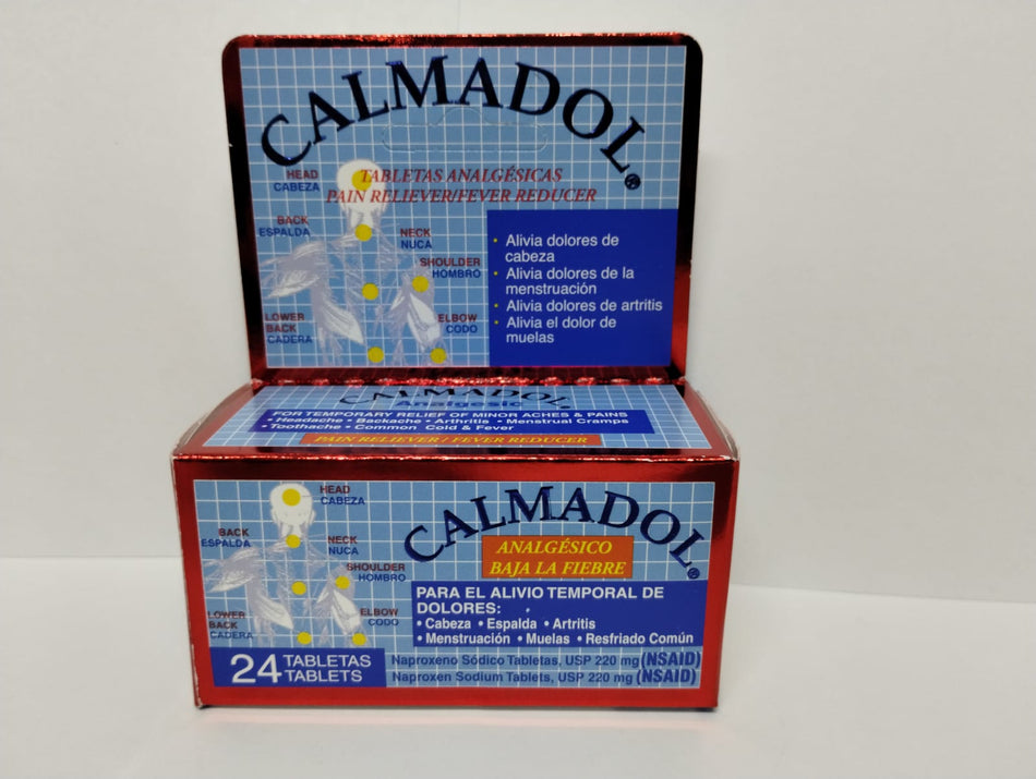 Calmadol Tabletas Analgesicas, 24 Tabletas