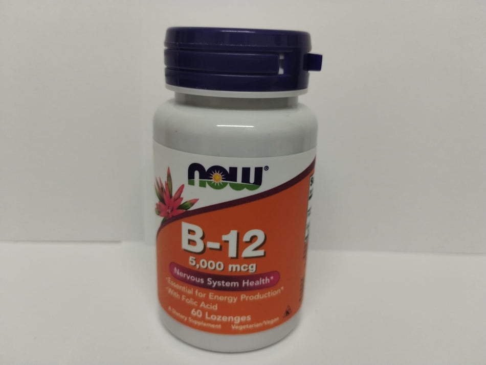 Now B-12 5000 mcg, 60 Capsulas