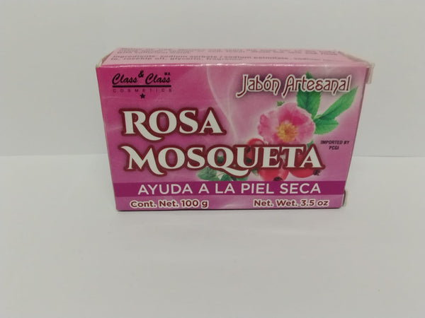 Jabon Artesanal Rosa Mosqueta Ayuda a la Piel Seca, 3.5 oz