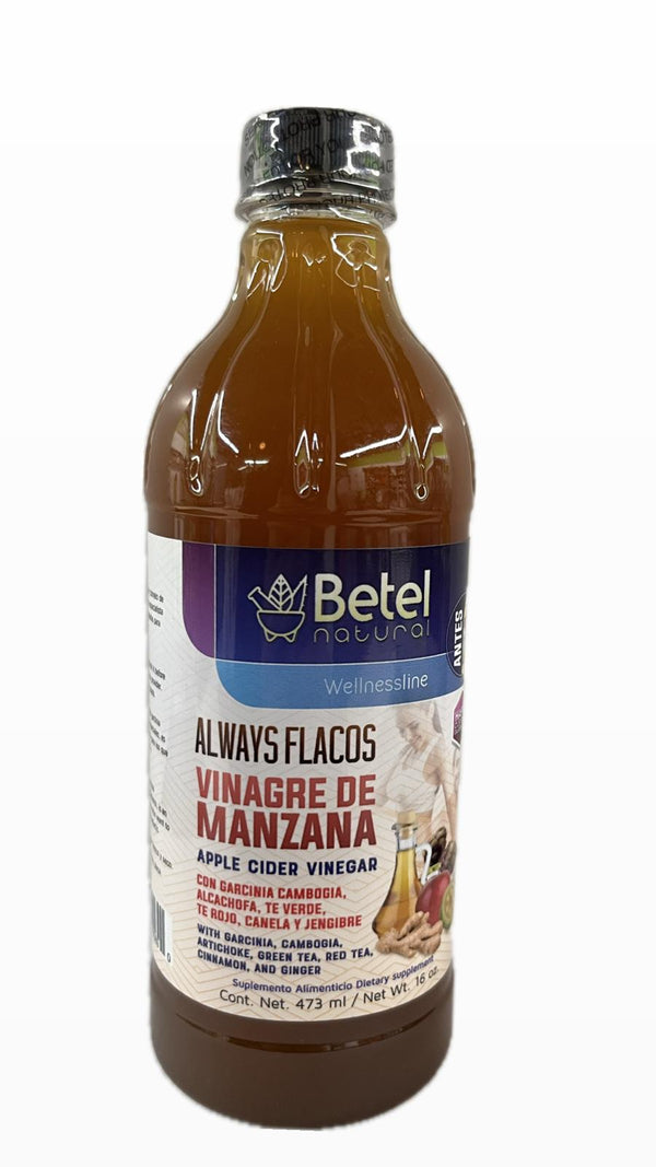 BETEL ALWAYS FLACOS VINAGRE DE MANZANA 16 OZ