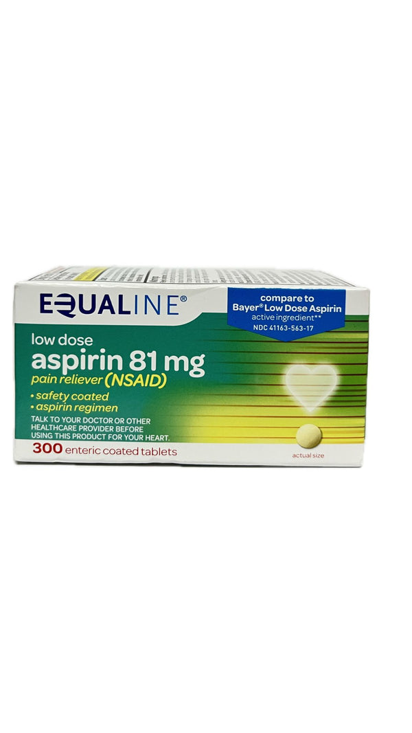 Equialine Aspirin 81 mg 300 tablets