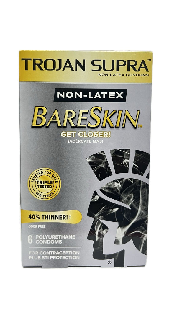 Trojan Supra Sin latex  6 Condones Poliuretano