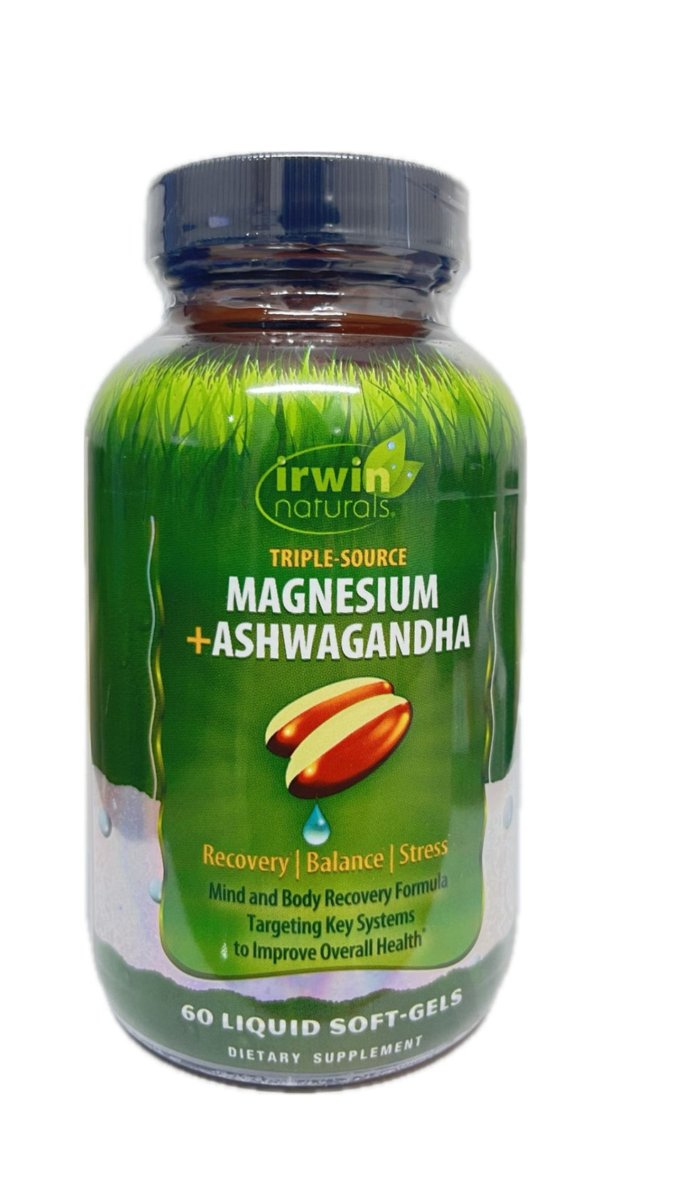 Irwin Naturals Magnesio + Ashwagangha, 60 liquid soft gels