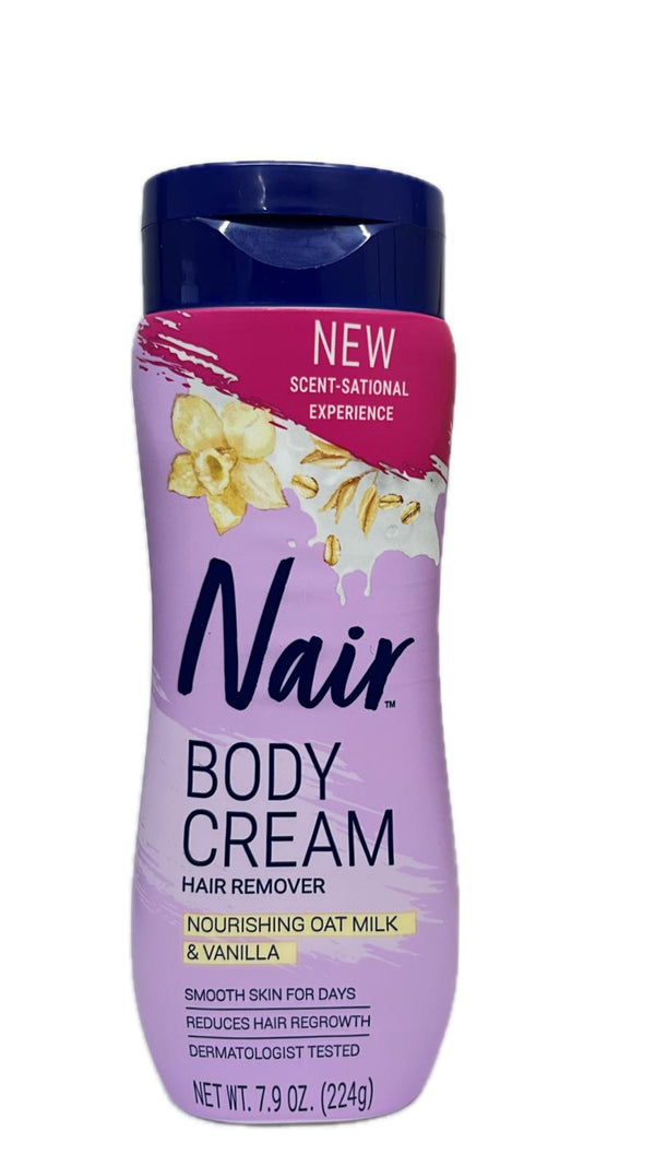 Nair Crema Corporal Depiladora Con Vainilla y Leche de Avena 7.9 oz