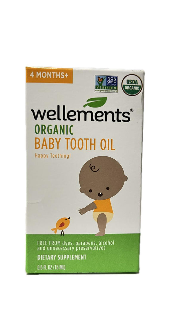Wellements Organico Aceite Para Diente de Bebé 0.5 oz