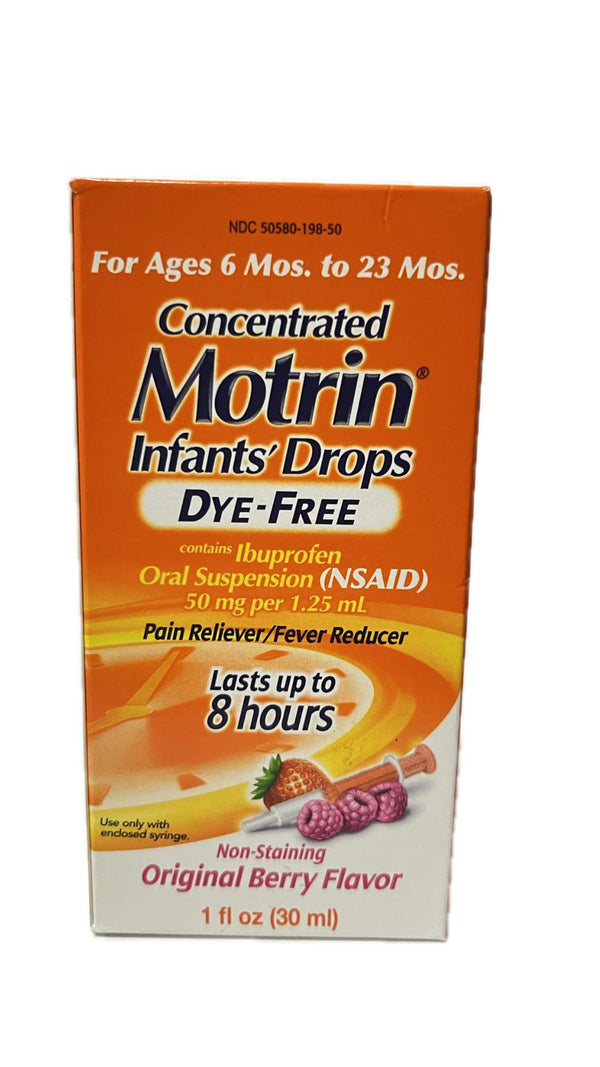 Motrin Gotas para Bebés Sin Colorantes  Reductor de Fiebre 1 oz