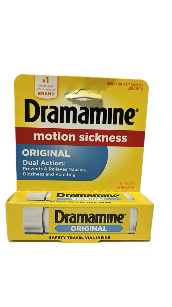 Dramamine Original Para Mareos 12 Tabletas
