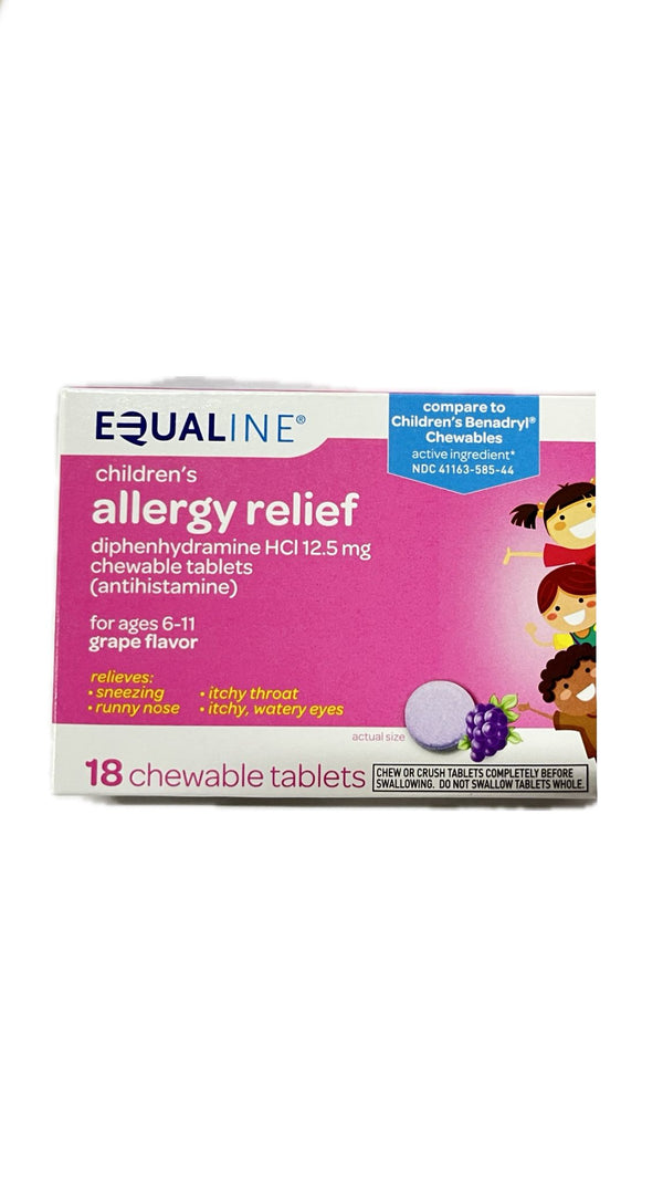 Equaline Alivio a la Alergia Infantil 12,5 mg 18 Tabletas