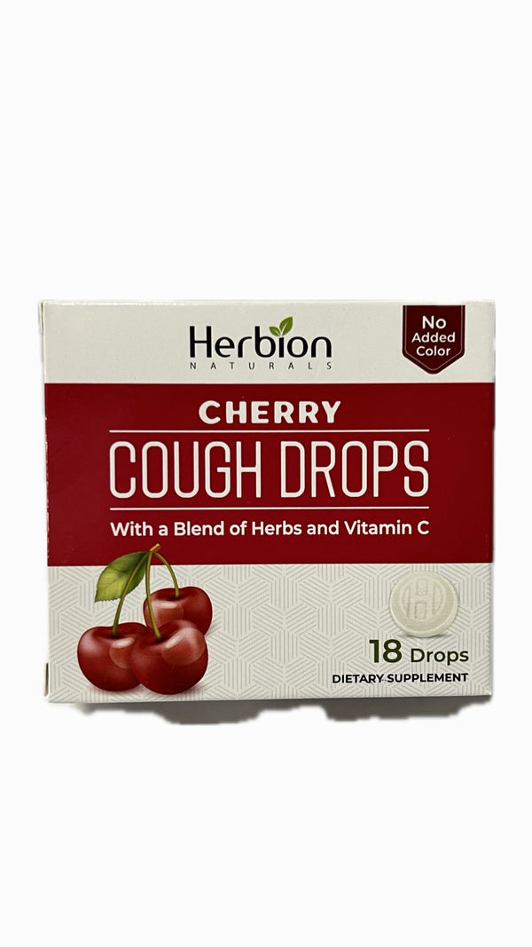 Herbion Naturals Caramelos Sabor Cereza Para la Tos + Vitamina C , 18 Caramelos