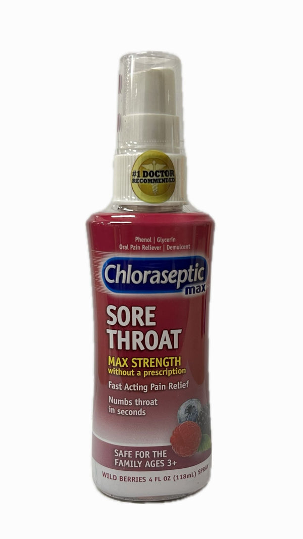 Chloraseptic Spray Analgésico Oral Para Dolor de Garganta 4 oz