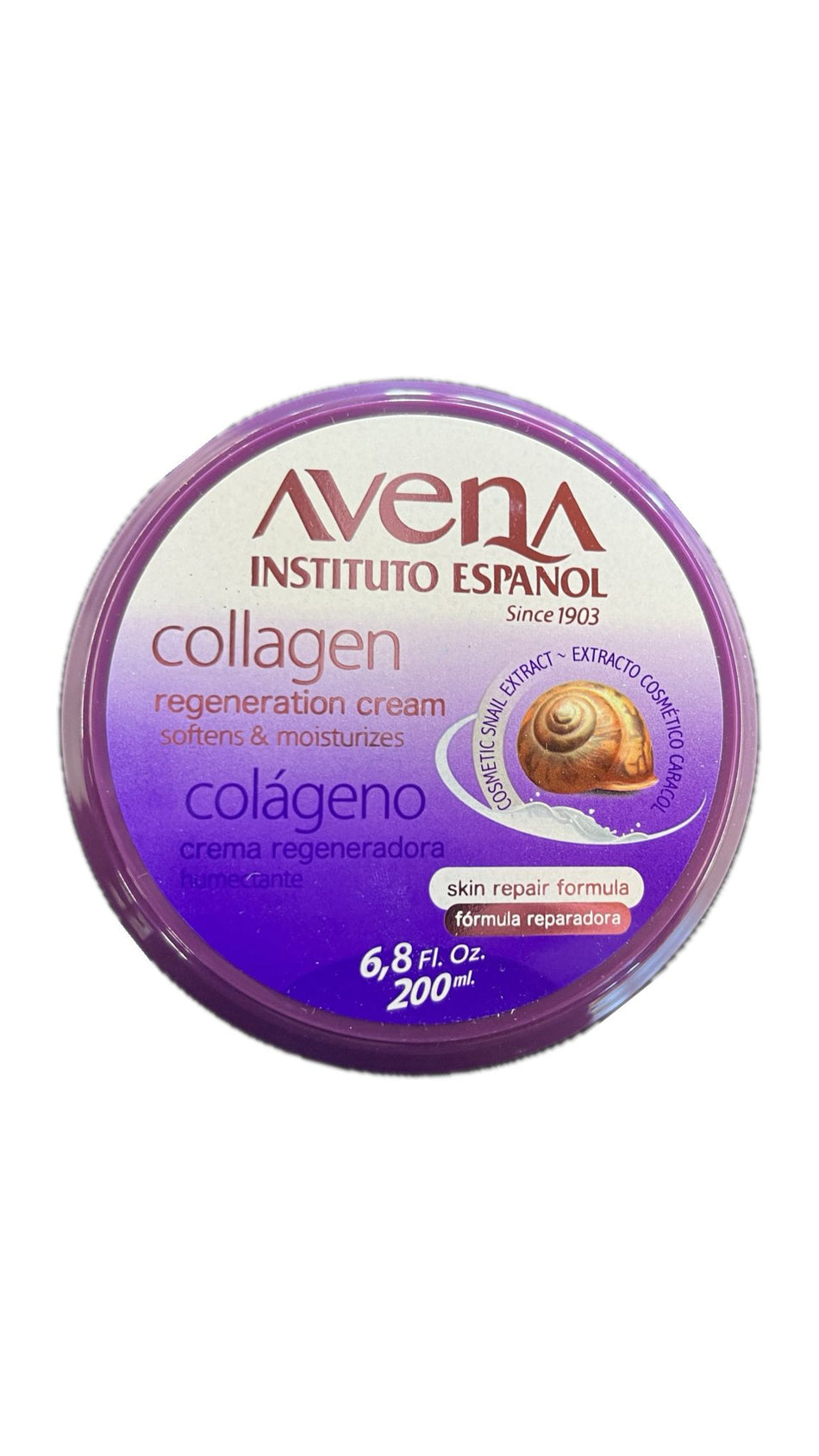 Avena Instituto Español Colágeno Crema Regeneradora 6.8 oz