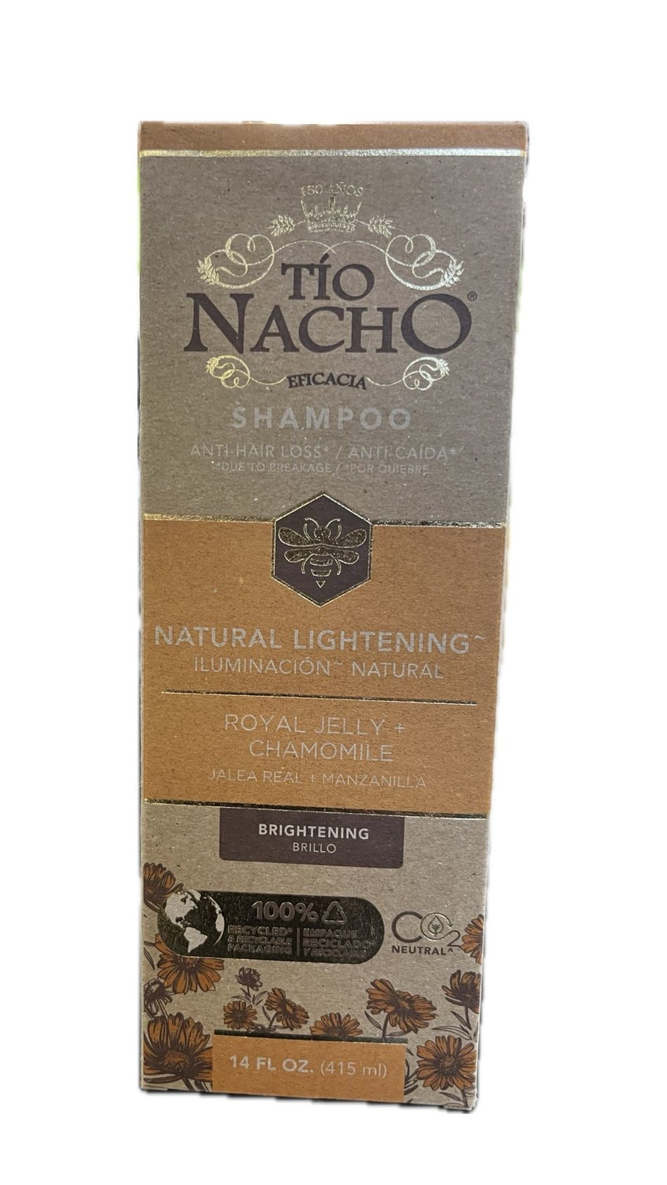 Tío Nacho Shampoo Anti Caída Jalea Real + Manzanilla Brillo 14 oz