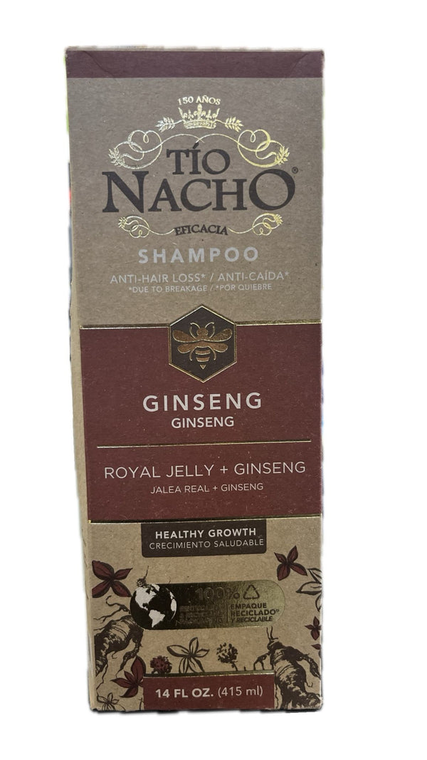 Tío Nacho  Shampoo Jalea Real + Ginseng Crecimiento Saludable 14 oz