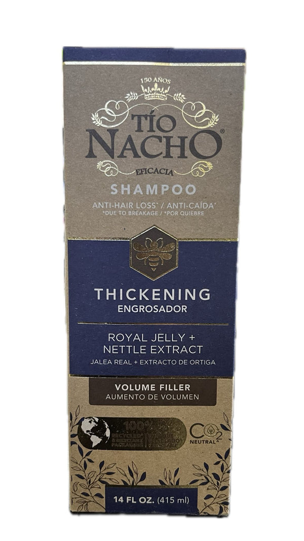 Tío Nacho Shampoo Aumento De Volumen Jalea Real + Extracto de Ortiga 14 oz