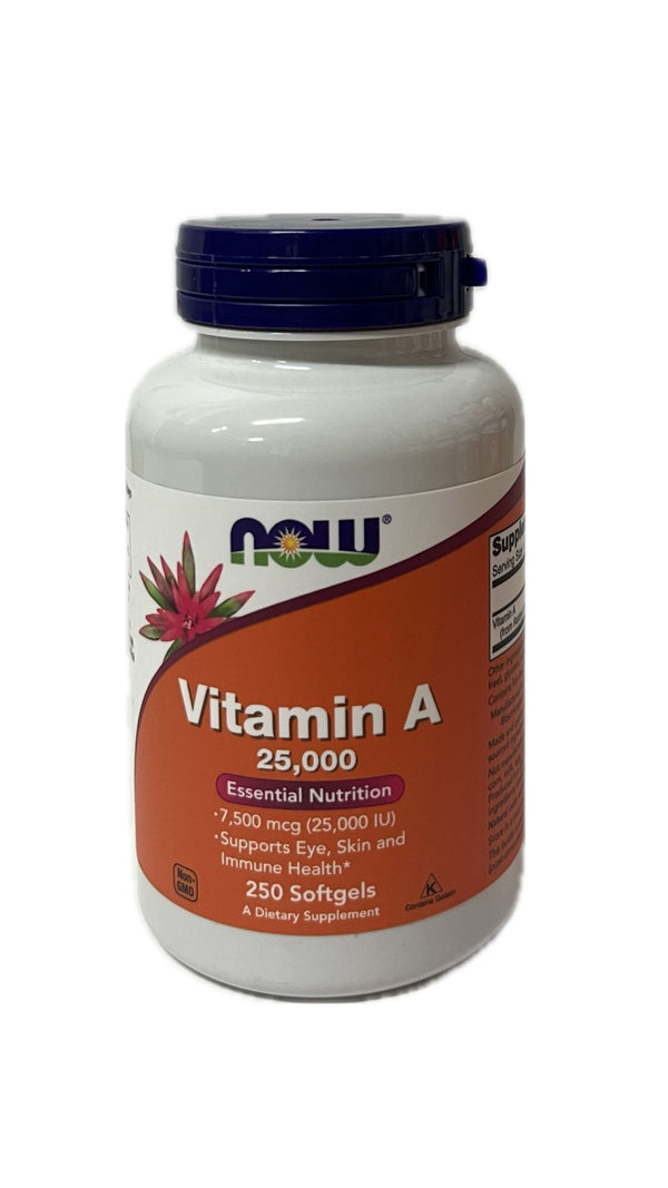 Now Vitamina A 25,000 IU 250 Capsulas