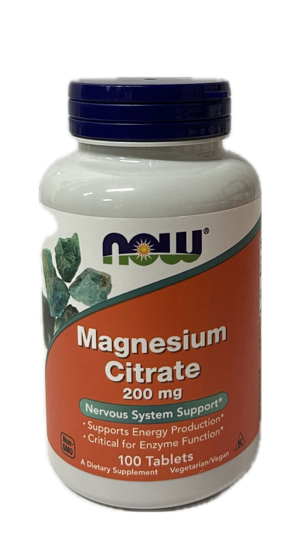 Now Citrato De Magnesio 200 mg 100 Tabletas