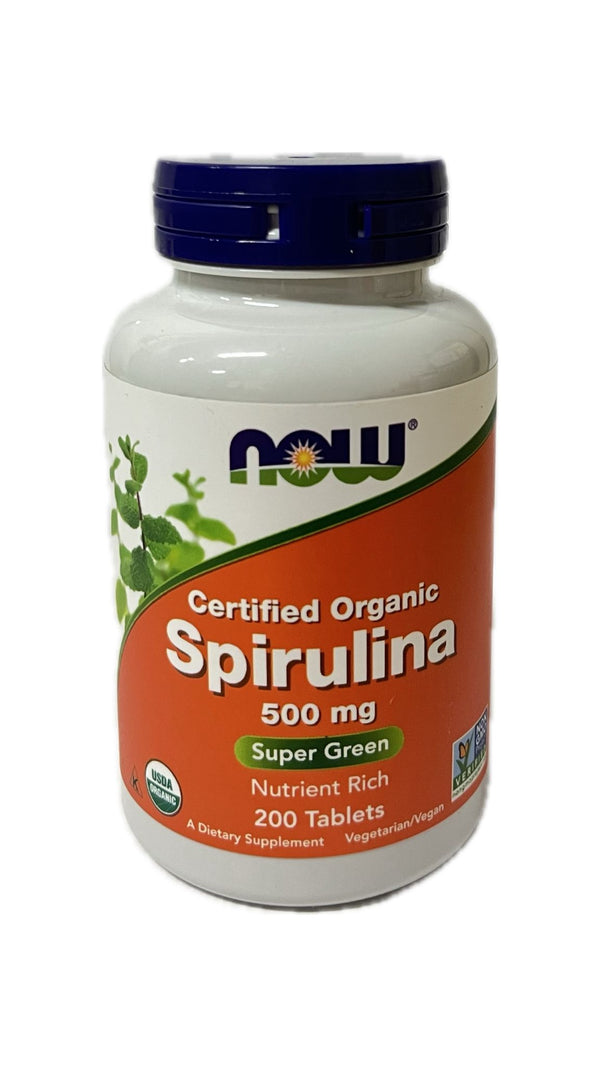Now Espirulina Orgánica 500mg 200 Tabletas