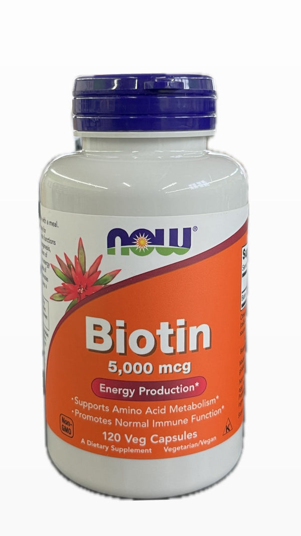 Now Biotina5,000 mcg 120 Capsulas