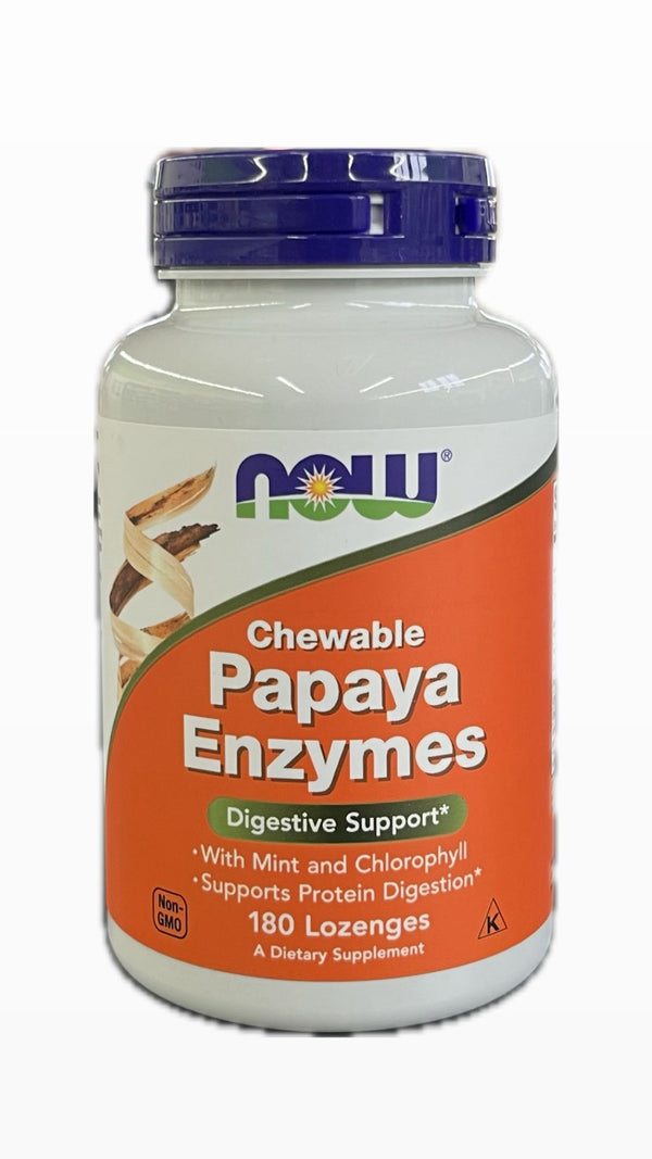 Now Enzimas De Papaya 180 Lozenges