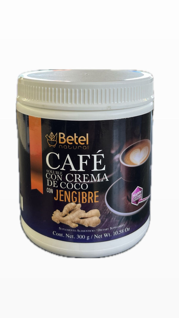 Betel Café Soluble Con Crema De Coco y Jengibre 10.58 oz