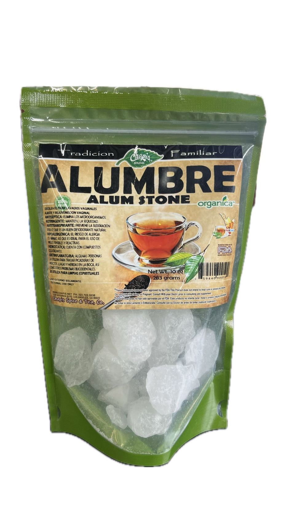 Chapis Alumbre 10 oz