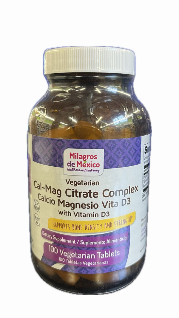 MDM Cal-Mag Citrate Complex + Vitamina D3 100 Tabletas