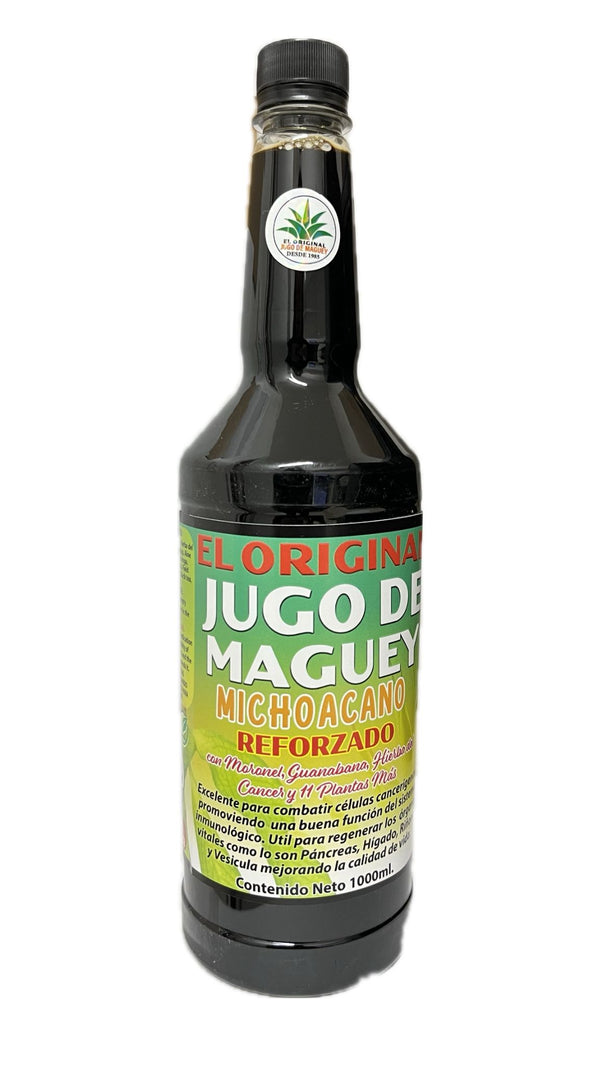El Original Jugo de Maguey Michoacano Reforzado Con Moronel, Guanabana y 11 Plantas Mas 1000 ml